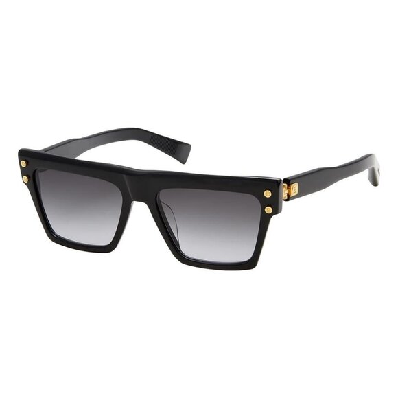 New AuthenticBALMAIN B-V Black Square BPS 121A Sunglasses Women